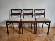 Komplet trzech krzeseł Art Deco po renowacji