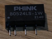 B0524LS-1W – izolowany konwerter DC/DC 5V/24V, 1W