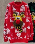 ELSA.M by May czerwony sweter renifer XL/XXL