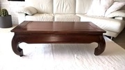 Piękny, zabytkowy kolonialny stolik kawowy, lite drewno egzotyczne