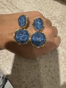 Kolczyki niebieskie błyszczące Premium 