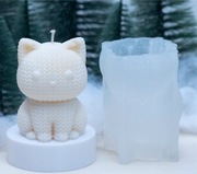 Forma Silikonowa - Wełniany kotek - Silikon spożywczy do wosku, czekolady