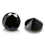 Diament Moissanit Czarny 5mm-0.5CT VVS1-D