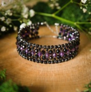 Byasa - bransoletka turmalin, ametyst, spinel | ArsLepidopteria