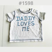 Bluzka T-shirt Daddy Loves Me F&F 3-6msc 68cm
