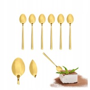 ŁYŻECZKI DO HERBATY KAWY DESEROWE CIASTA KOMPLET ZESTAW 6 ZŁOTE AMBITION