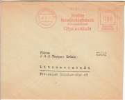 List z frankaturą mechaniczną Litzmannstadt, Łódź  07.01.1943 r. #24