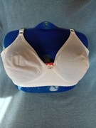 Miękki bawełniany biustonosz bez fiszbin Kelbest Nathalie biały 80B