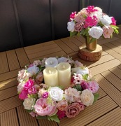 Kompozycja nagrobna wianek + wazon komplet