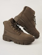 Brązowe trapery skórzane workery sznurowane Timberland Greyfield 39,5 zamsz