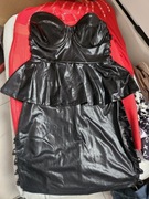 Sukienka  Sexi z imitacji skóry 