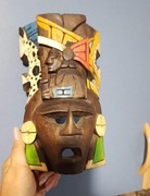 Maska dekoracyjna z Meksyku - rękodzieło inspirowane kulturą Majów