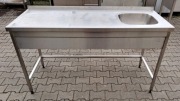 ZLEW 1 KOMOROWY Z BLATEM POMOCNICZYM - 160/60/85 CM - M.1783.N