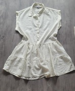 Sukienka j. nowa 3840 zara ecru biel