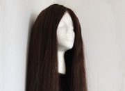 Peruka Naturalna z Włosów Naturalnych 100% Ludzki Włos brązowa