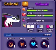 Roblox Dragon Adventures Calimaki NM + 5 mut pot