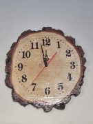 Zegar wypalany ręcznie , pirografia