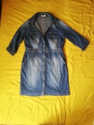 Sukienka jeansowa John Baner 44 rękaw 3/4