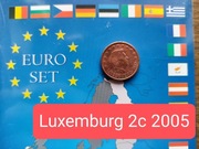 Luxemburg 1 cent 2004 + 2 centy 2005