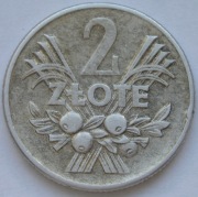 Polska 2 złote 1958 - kłosy i jagody