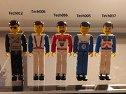LEGO mini figurka technic tech012 tech006 tech036 tech005 tech037
