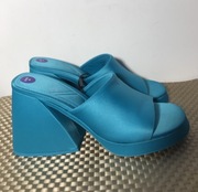 Obłędne satynowe klapki Zara na platformie rozm. 40/41 - 26,9cm