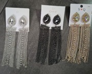 Kolczyki długie do obojczyka 16cm kryształek łezka cyrkonie sylwester