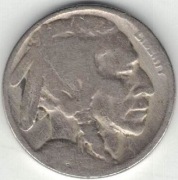 USA 5 centów 1913-1938 Bizon Indianin nieczytelna data nr 7