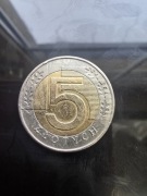 5 złoty 1994 błąd stempla 