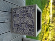 Donica doniczka powystawowa szara metalowa połysk