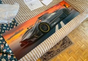 Obraz na szkle (samochód sportowy) 135x45 cm Prezent na święta