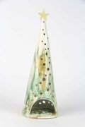 Ceramiczna choinka ręcznie robiona– Ażurowy lampion ceramiczny 33cm