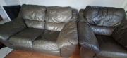 Sofa  + fotel skóra naturalna, okolice Poznania, stan bardzo dobry