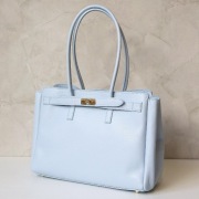 Torebka Vera Pelle skóra błękitna