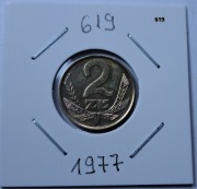 2 zł z 1977 roku  piękna moneta nr. 619