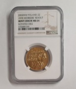 2 złote Bunt Grudniowy 2000 rok - NGC MS64 ODWROTKA