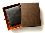 Portfel męski skórzany czarny mały