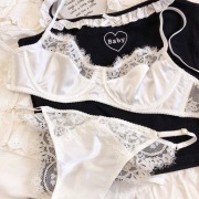 Seksowny zestaw bielizny dla kobiet Francuska koronka biustonosze i majtki