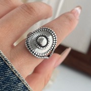 Retro srebrny pierścień regulowany 925