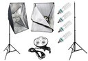 Lampa światła ciągłego + softbox 50x70 + 4x400W