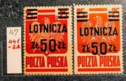 Znaczki Fi 441-442A* - Polska 1947
