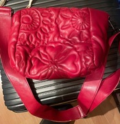 Torebka damska Desigual hobo red czerwona serca, na ramię