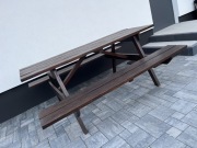 Ława piwna ogrodowa 180 cm | grube deski 30 mm | palisander | SOLIDNA