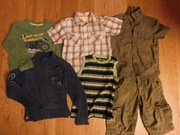 Zestaw ubrań spodenki koszule, sweter, bluzeczka REBEL i inne 110-116