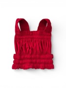 Crop-top czerwony marszczony, Bik Bok, M