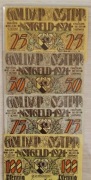 Notgeld Gołdap (Goldap) 1921, 4 banknoty pieniądz zastępczy świetny stan 