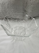 Salaterka szklana duża miska ze szkła tłoczone szkło vintage