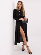 Czarna sukienka szmizjerka z paskiem RUE PARIS