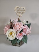 Flower box, kwiaty, bukiet. Idealny na prezent. Rękodzieło!