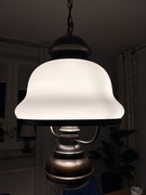 Lampa mosiężna ze szkłem